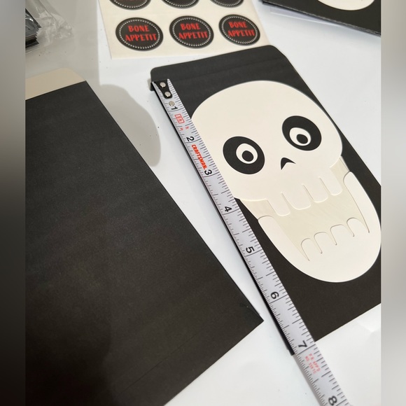 Roobee Skeleton Trick or Treat Bags with Stickers Set of 12 - Picture 8 of 9